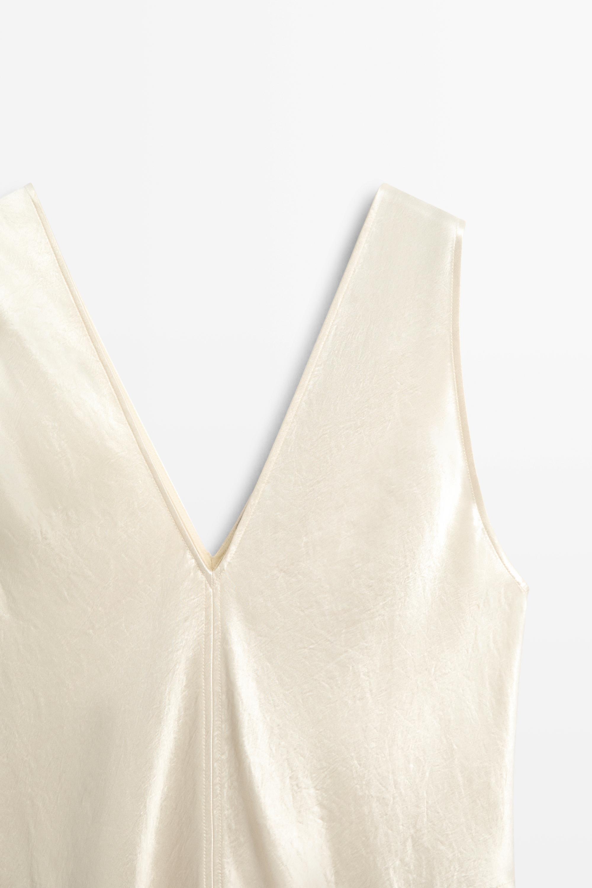 Satin flowing midi dress - STUDIO